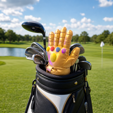 Golden Gauntlet Golf Headcover — Unique Golf Gift for Dad